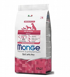 ����' ����� ��� �����  12 �"� Monge All Breeds Adult BEEF with Rice 