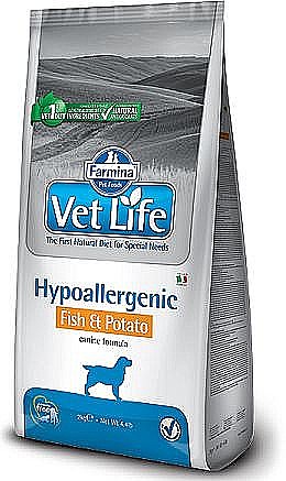 ��� ���� ���������� �� ����"� ������ ������ 12 �"� Vet Life HYPOALLERGENIC FISH & POTATO