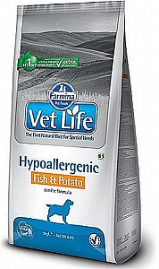 ��� ���� ���������� �� ����"� ������ ������ 12 �"� Vet Life HYPOALLERGENIC FISH & POTATO