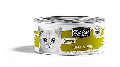 ��� �� ����� ����� ���� ���� ���� ����� 70 ��� Kit Cat Gravy Canned Food Tuna & Beef