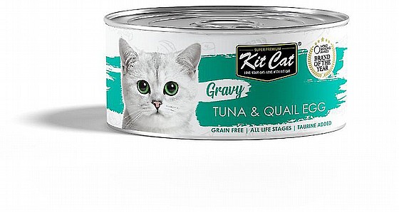 ��� �� ����� ����� ���� ���� ���� ���� ����� 70 ��� Kit Cat Gravy Canned Food Tuna & Quail Egg