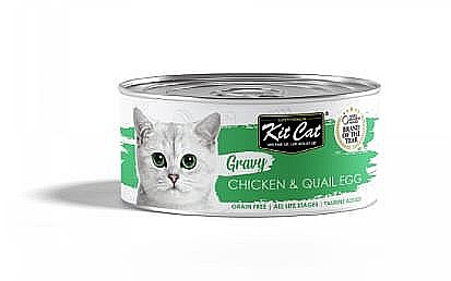��� �� ����� ����� ���� ��� ���� ���� ����� 70 ��� Kit Cat Gravy Canned Food Chicken & Quail Egg