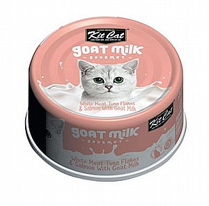 ��� �� ����� ����� �� ���� ��� �� ���� ���� ������ 70 ��� Kit Cat White Meat Tuna Flakes & Salmon With Goat Milk 
