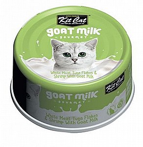 ��� �� ����� ����� �� ���� ��� �� ���� ���� ������� 70 ��� Kit Cat White Meat Tuna Flakes & Shrimp With Goat Milk